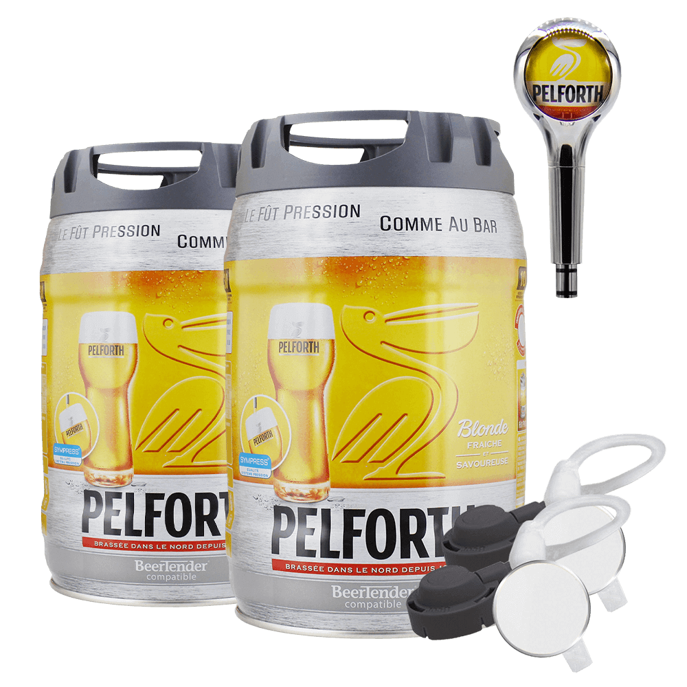 Pelforth - Pack de 3 Fûts 5L - Bière Pelforth Blonde 5,8° - Compatible  Tireuse BeerTender, Utilisable sans Machine à Bière - Coffret Bières  Pression à Domicile : : Epicerie
