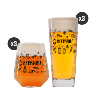Beerwulf Mixed Beer Glass Case