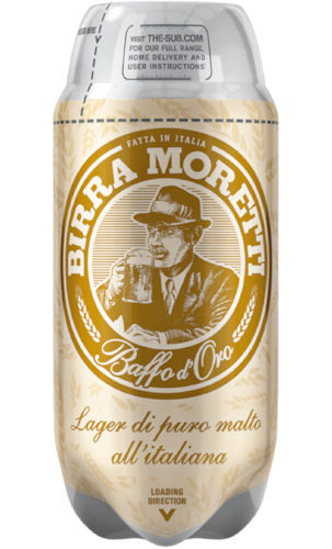 Birra Moretti Baffo d'Oro | 2L SUB Keg | Beerwulf
