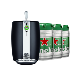 Heineken, Pelforth - Pack de 2 Fûts 5L - Bières Blondes 5° et 5,8