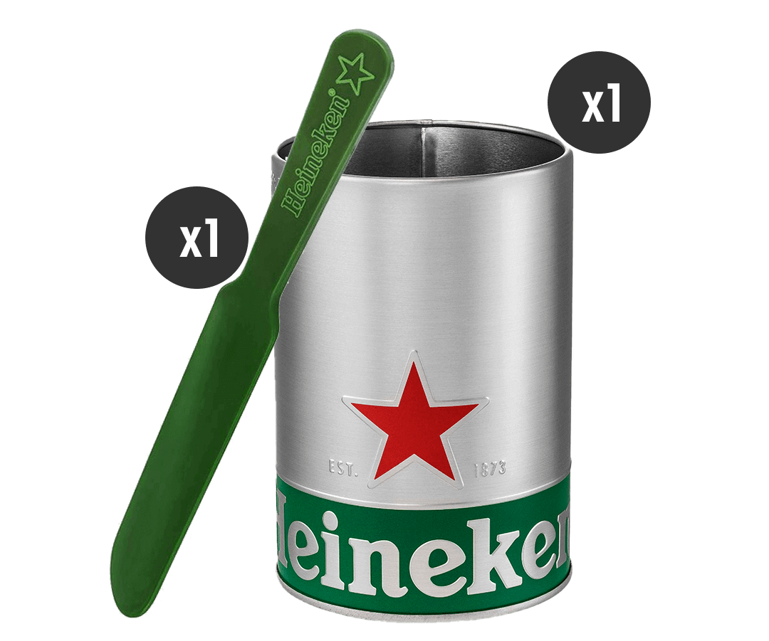 Heineken Mélangeur à gueuze touilleur et un écumoire bière coupe-mousse Heineken 
