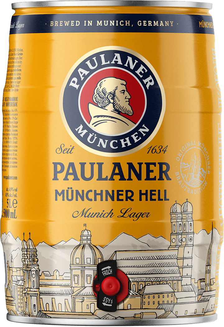 Paulaner Münchner Hell - 5L Zapffass • Jetzt online kaufen | Beerwulf