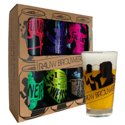 Rauw Brouwers - Cadeau Bierpakket +glas