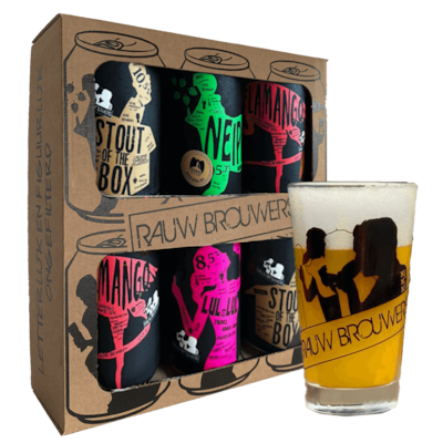 Rauw Brouwers - Cadeau Bierpakket +glas