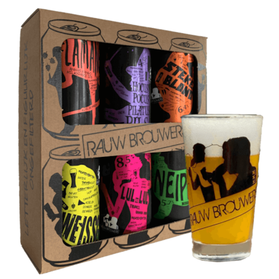 Rauw Brouwers - Giftpack + Glass - Beer Case