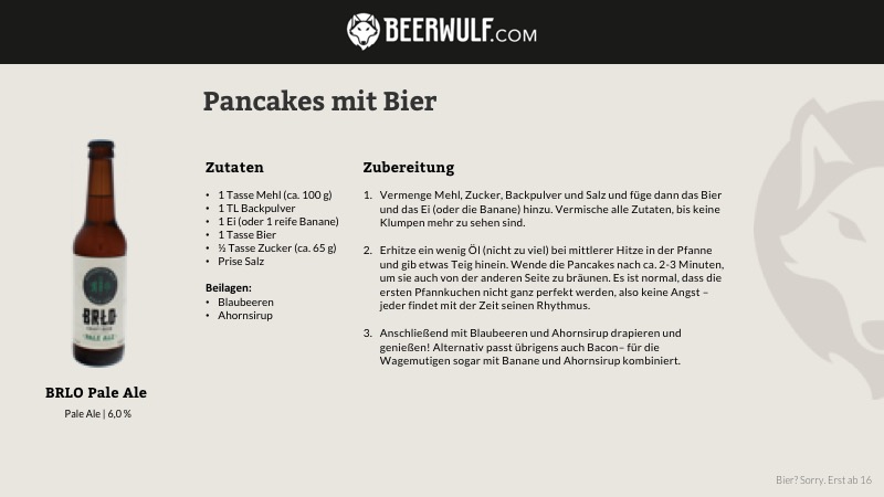 Rezept Pancakes mit Bier